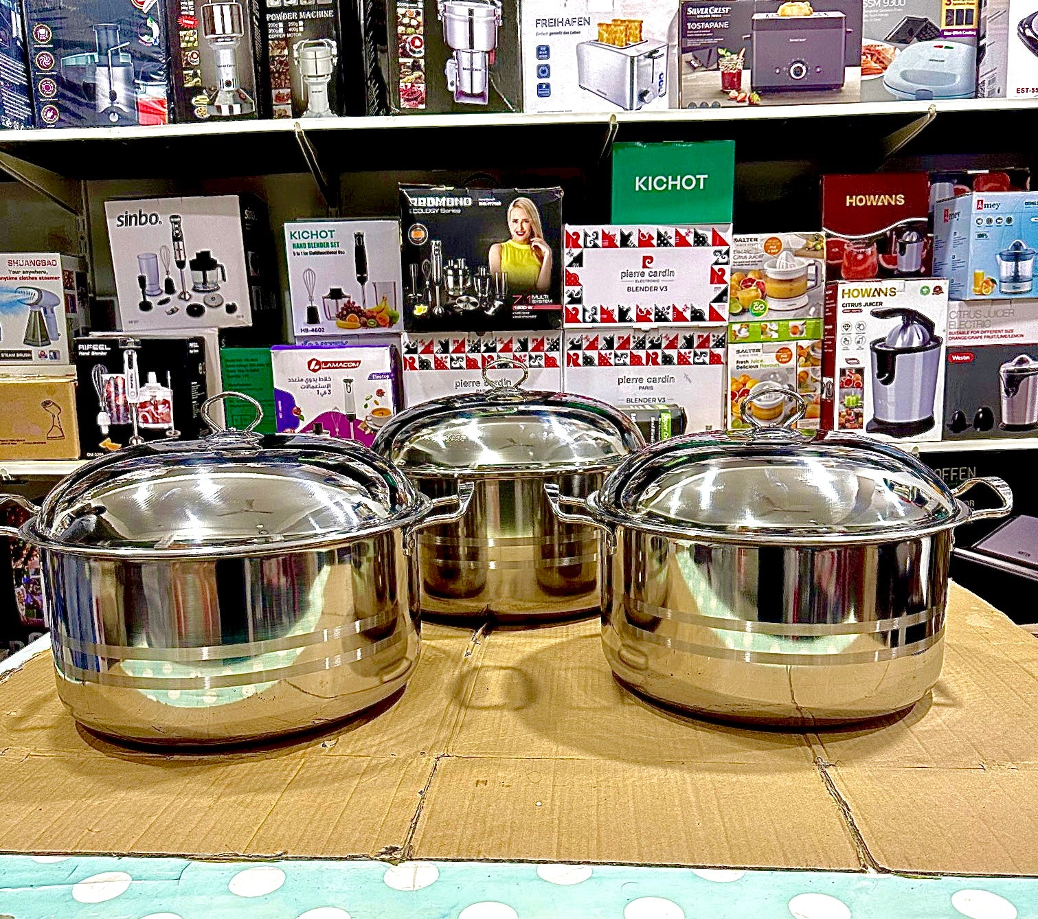 Lot imported best quality big sizes cookware set