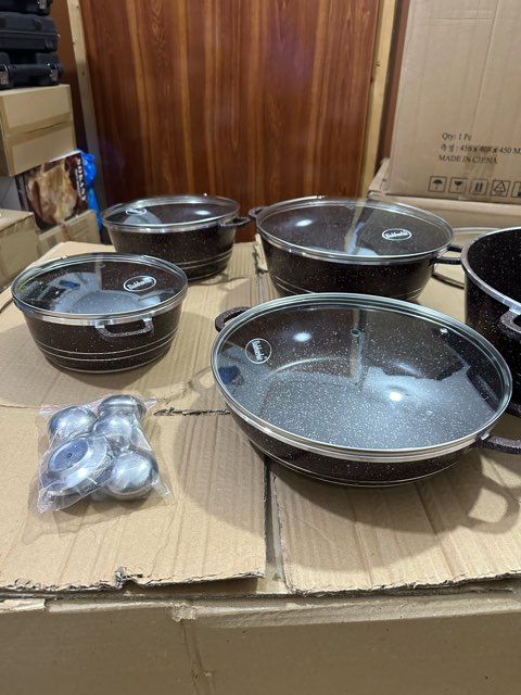 Lot Imported Original 10 Pieces Granite Cookware Set