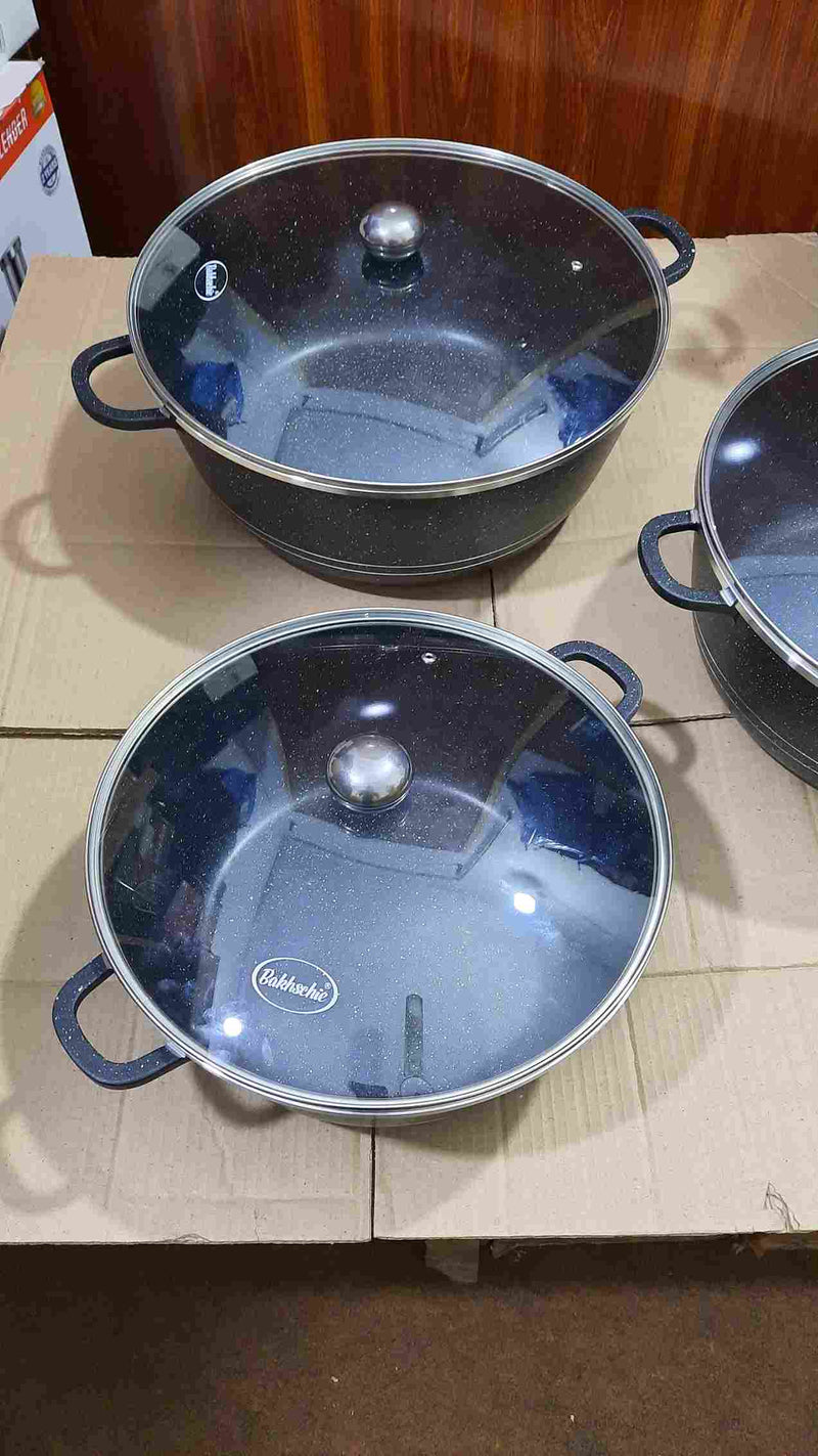 Germany Lot Imported  Granite 6 Pieces Jumbo Cookware Set