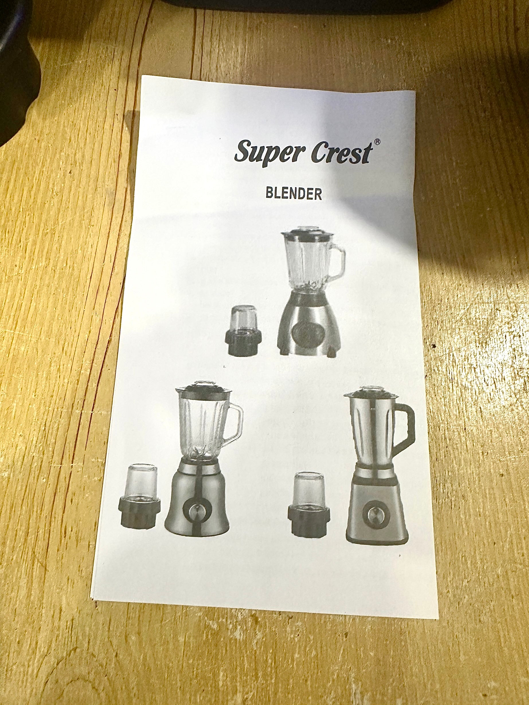 Germany lot important super crest 3 in 1 stainless steel blender