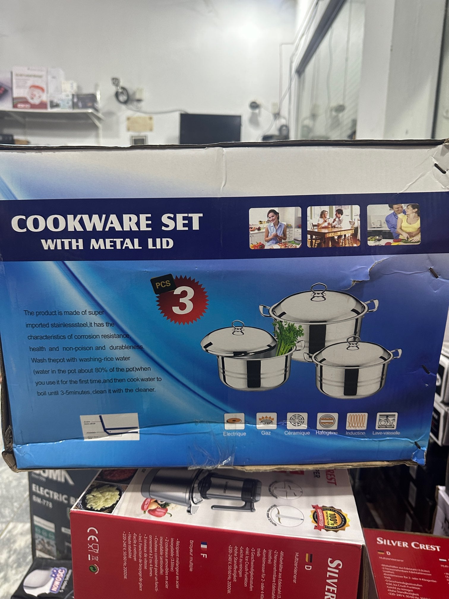 Lot imported best quality big sizes cookware set