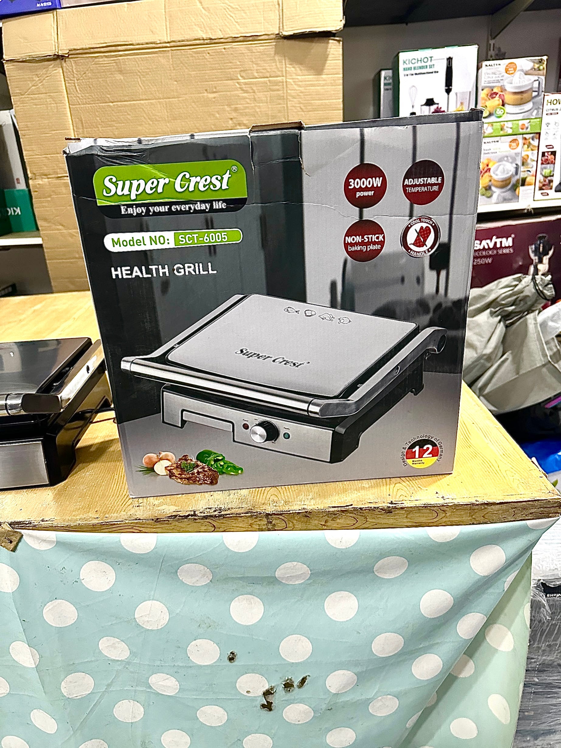 Germany lot imported super crest 3000watt stainless steel grill