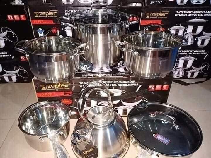 GERMANY Lot Imported 12-PCS ZEPTER High Quality Stainless Steel Cookware Set