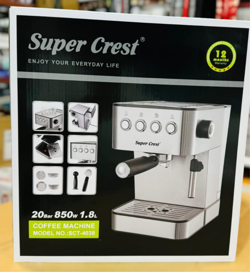 Lot imported 2 types Super Crest Espresso Coffee Maker