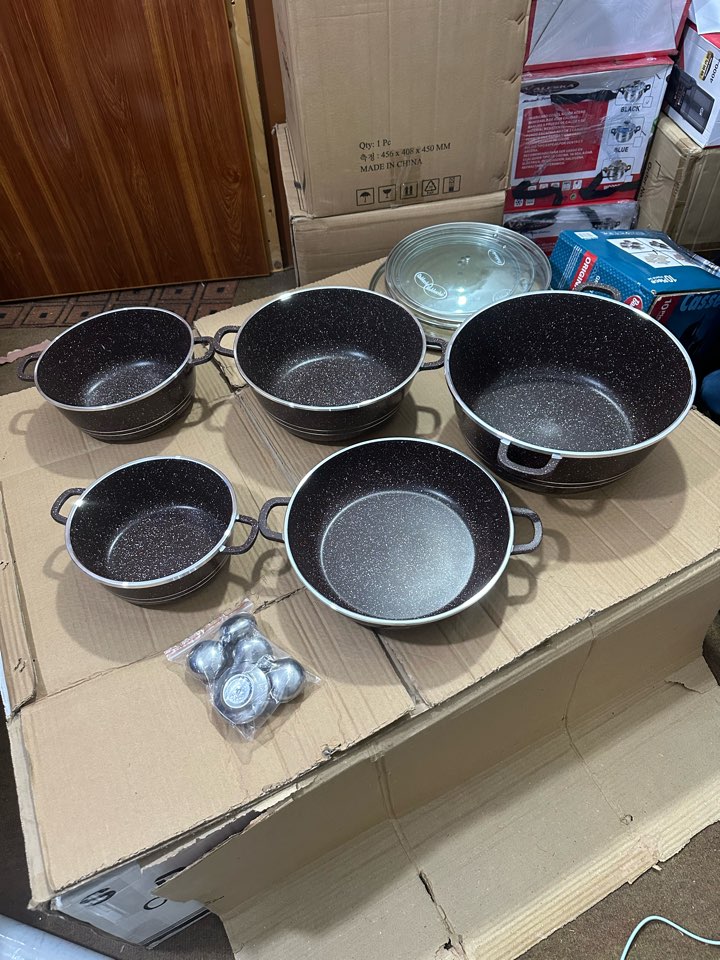 Lot Imported Original 10 Pieces Granite Cookware Set