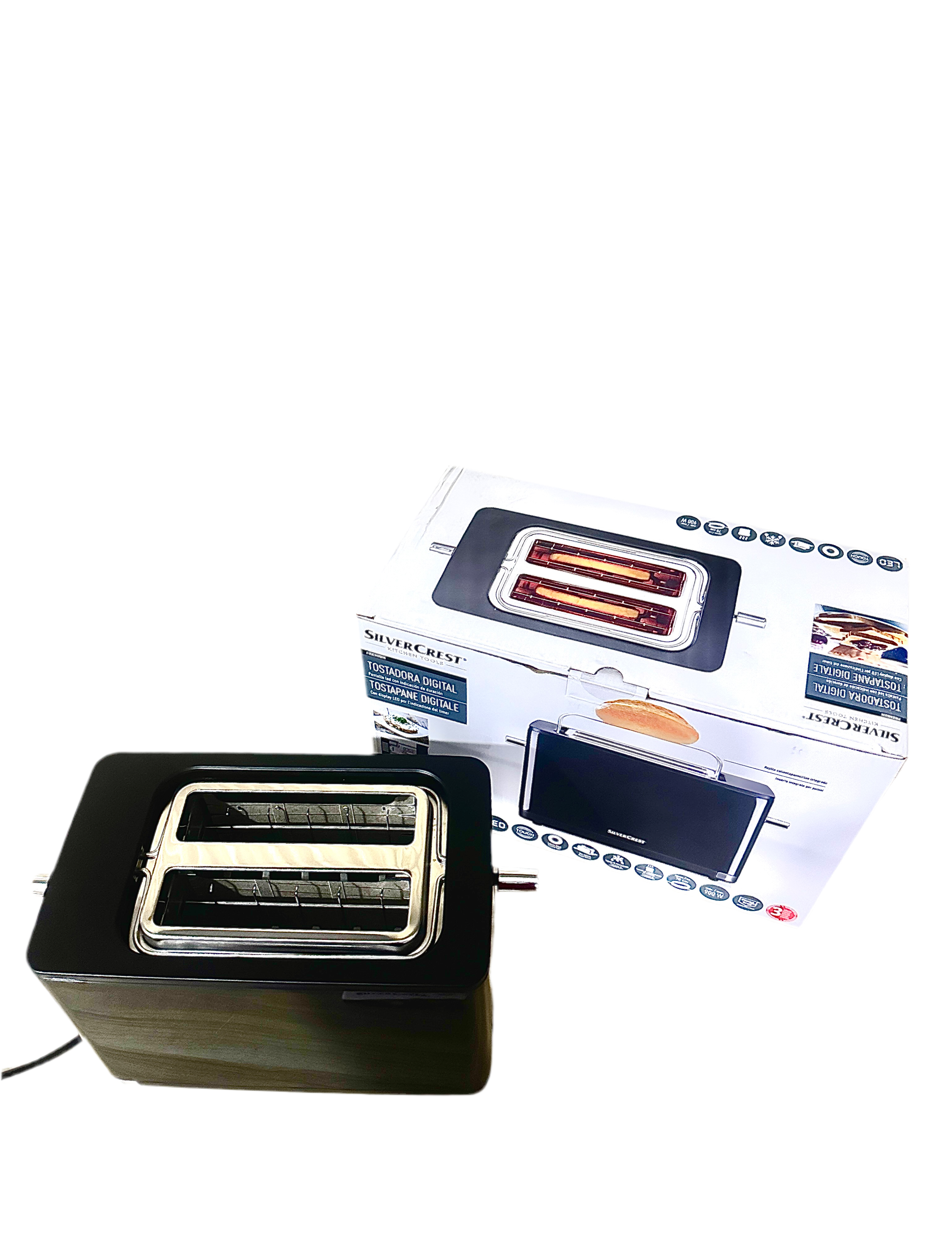 Germany lot imported SILVER CREST 2 Slice Digital Toaster 900W