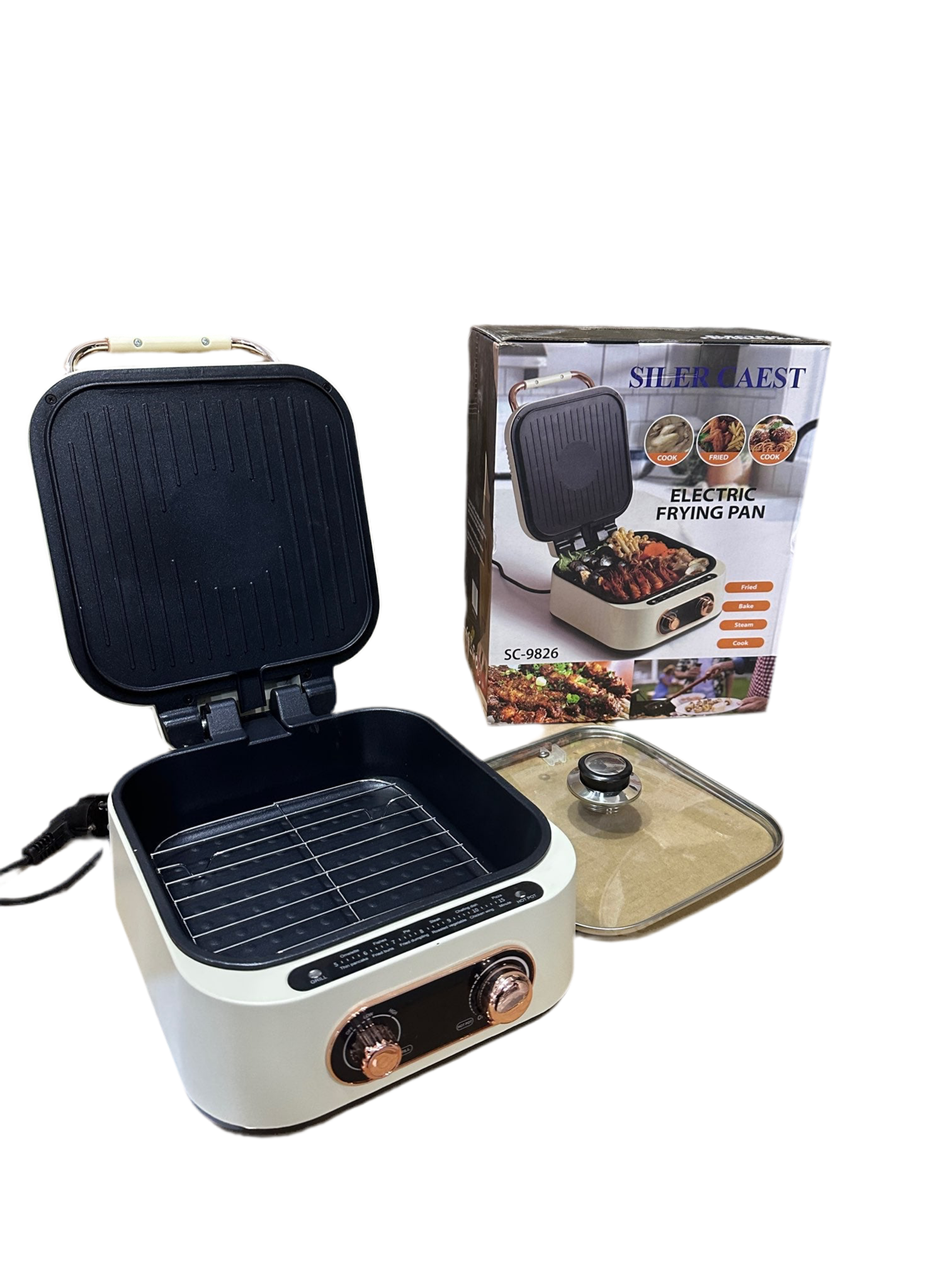 Lot imported multifunctional Electric Frying Pan & Grill+Hotpot