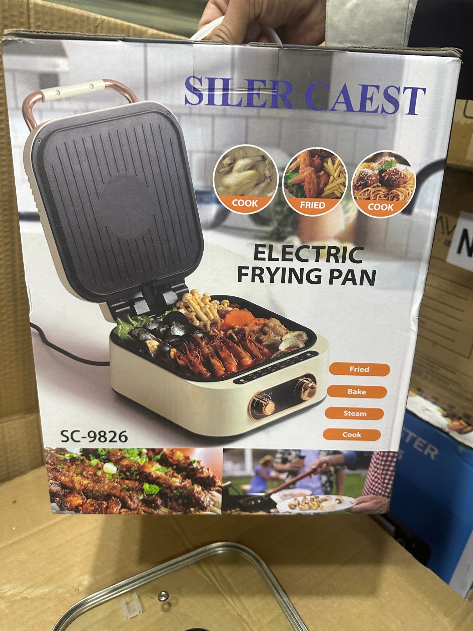 Lot imported multifunctional Electric Frying Pan & Grill+Hotpot