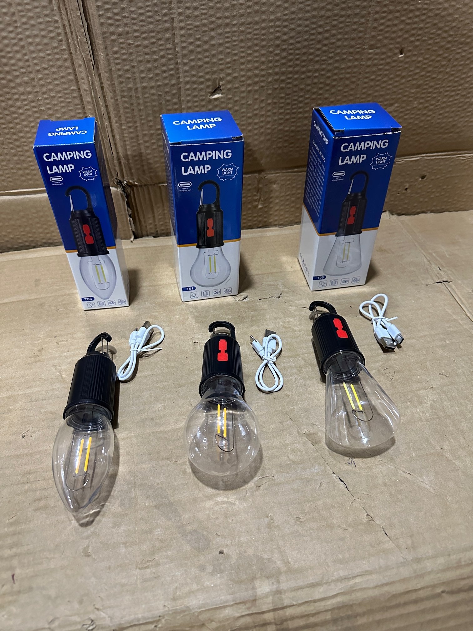 Lot imported 3 types of camping lamp