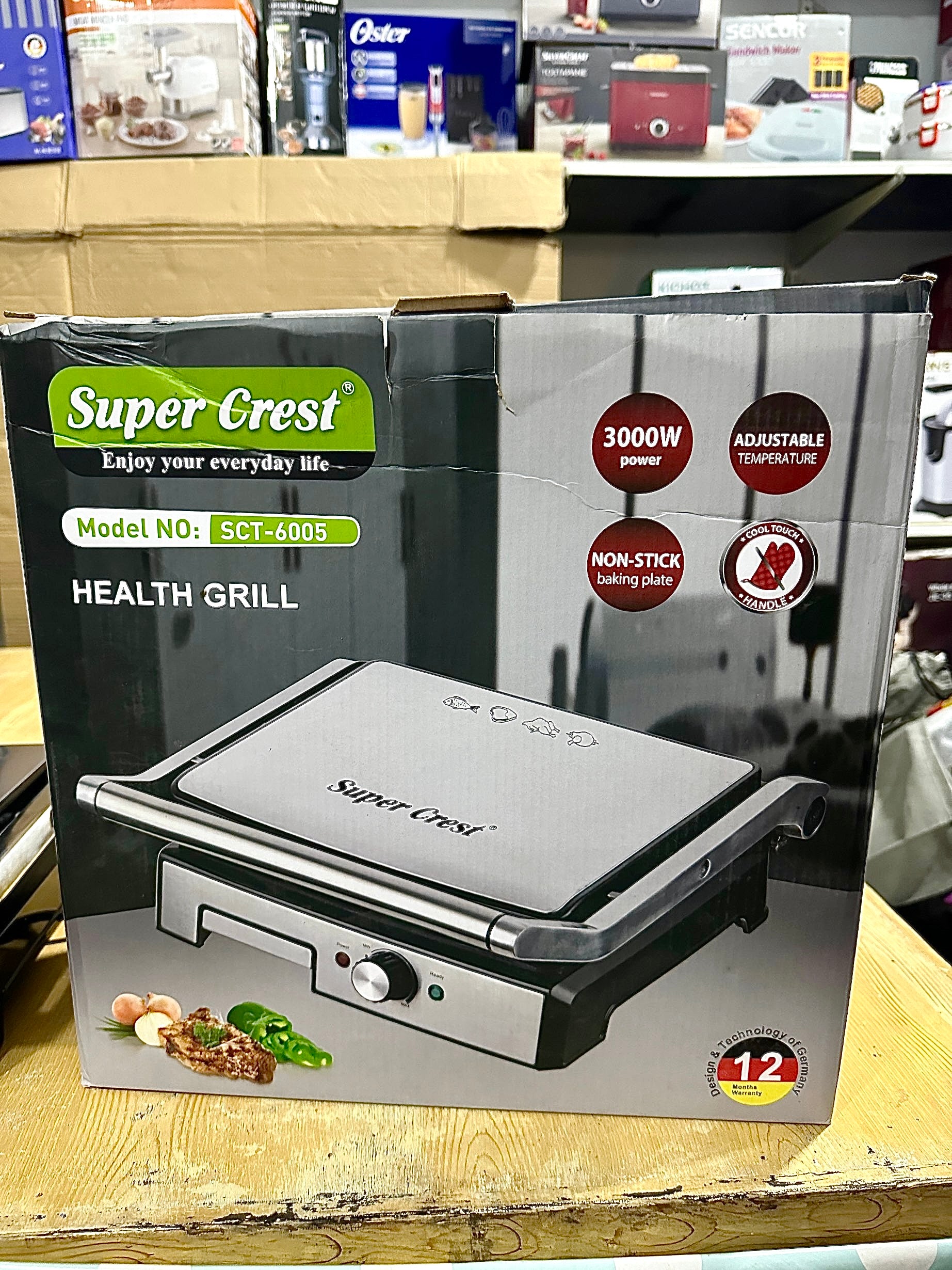 Germany lot imported super crest 3000watt stainless steel grill