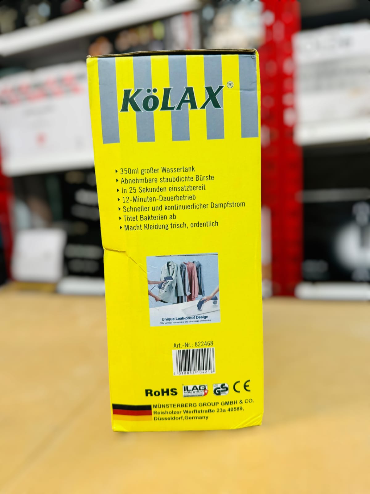 Germany lot imported KoLAX Handheld Garments Steamer