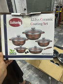 Lot Imported 12 Pieces Ceramic Coated Cookware Set