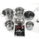 GERMANY Lot Imported 12-PCS ZEPTER High Quality Stainless Steel Cookware Set