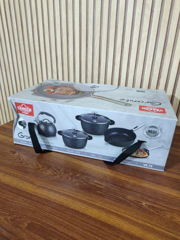 UAKEEN German 11 Pieces Granite Cookware Set