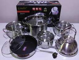 GERMANY Lot Imported 12-PCS ZEPTER High Quality Stainless Steel Cookware Set