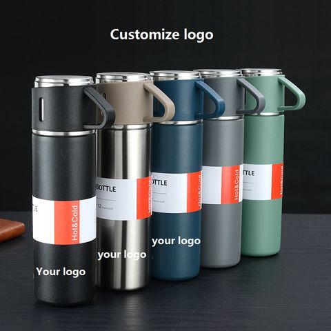 Vaccum Flask Set With 3 Cups