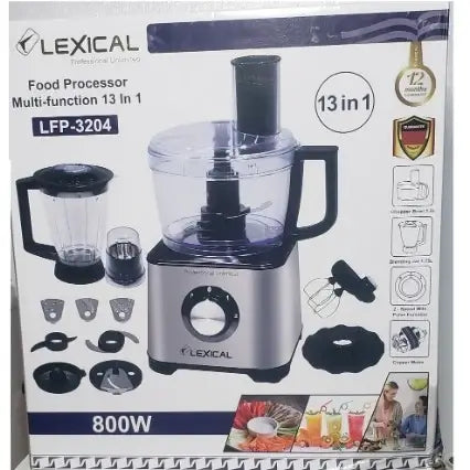 Lexical 13 In 1 Food Processor Multi-function - 800w