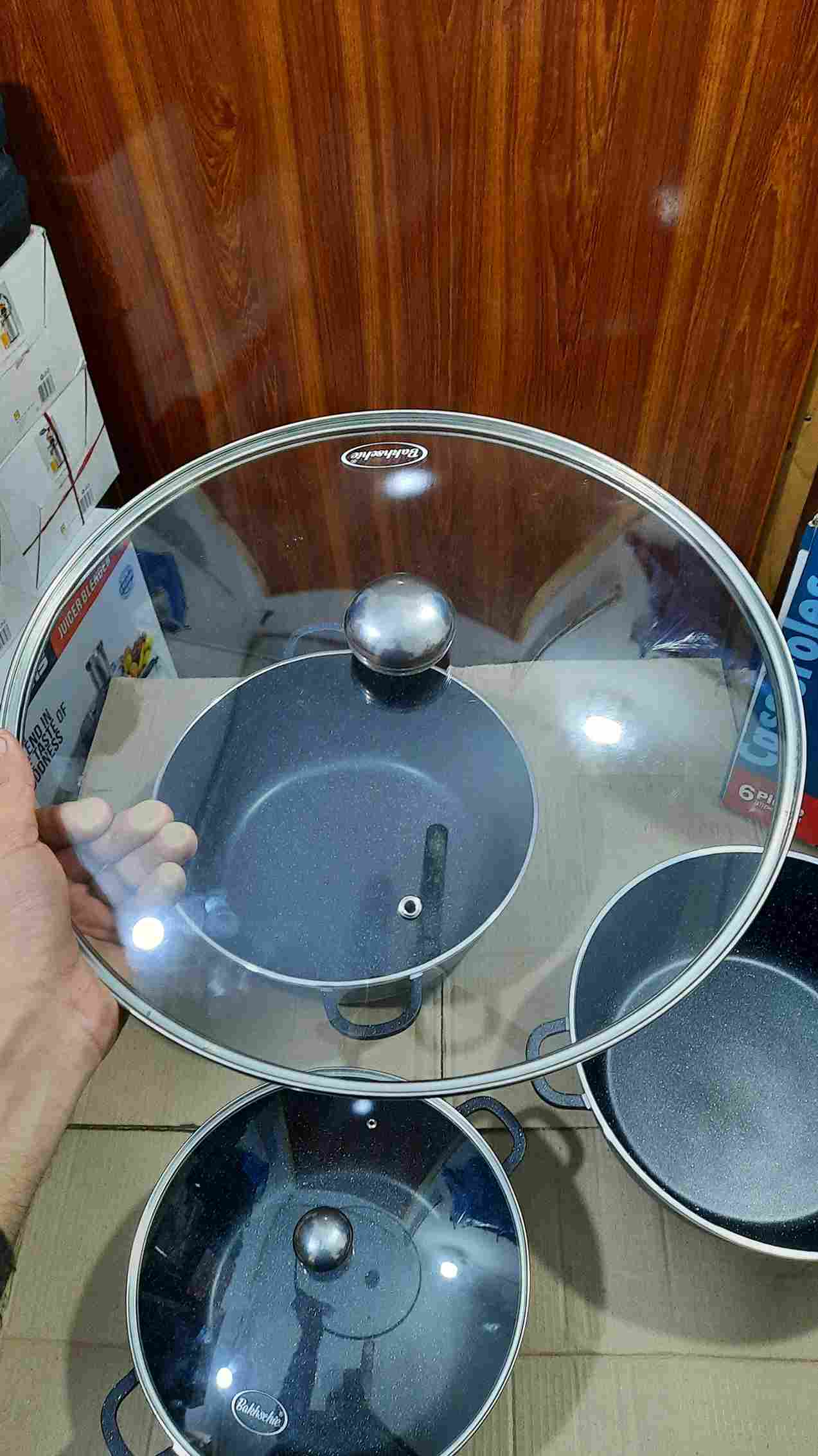 Germany Lot Imported  Granite 6 Pieces Jumbo Cookware Set