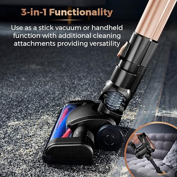 ENGLAND LOT IMPORTED Tower T113004BLG RVL30 Cordless Upright Vacuum Cleaner, 3in1, 22.2V, Rose Gold