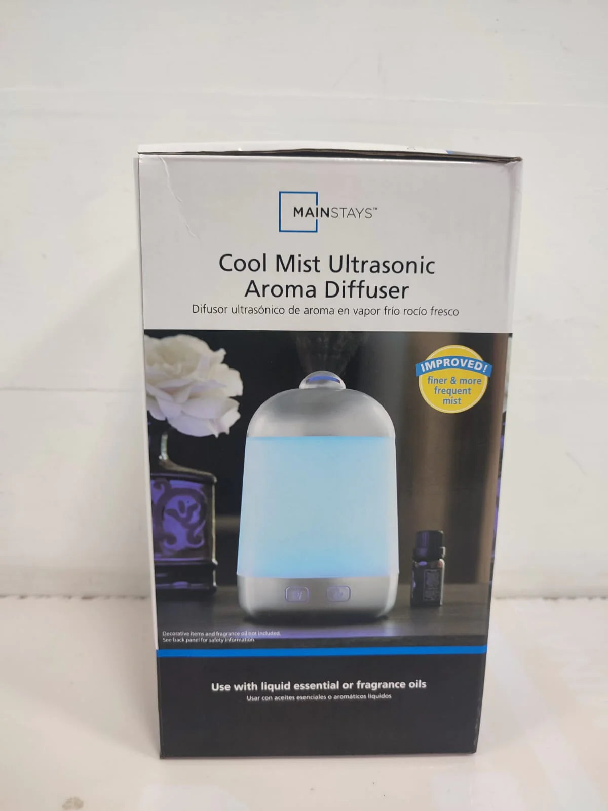 Mainstays Cool Mist Ultrasonic Aroma Oil Diffuser