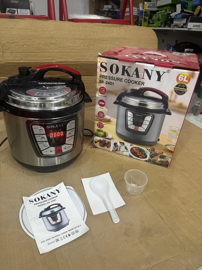 sokany  Pressure Cooker Stainless Steel Multi 6L Capacity