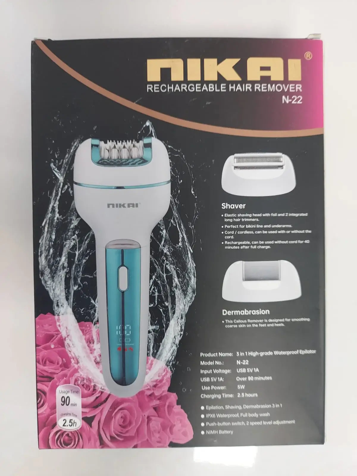 amazon 3 in 1 high-grade waterproof epilator N-22