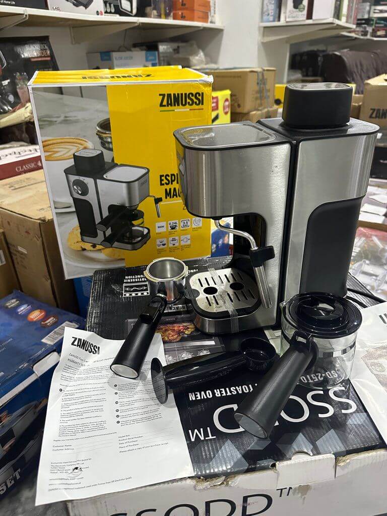 Zanussi 0.24L 4 Cup Cappucino Espresso Coffee Maker Silver