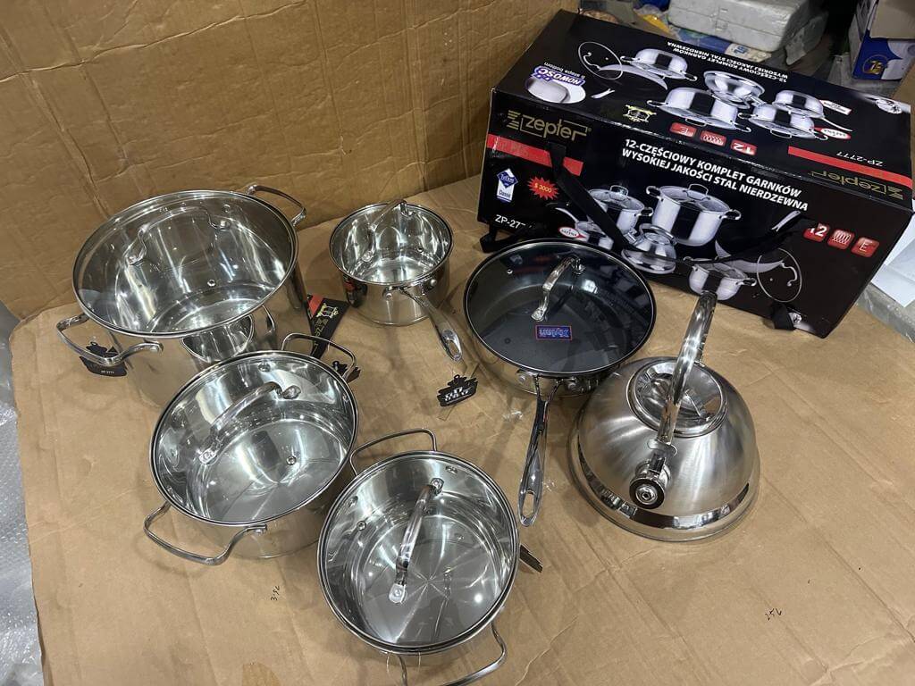 GERMANY Lot Imported 12-PCS ZEPTER High Quality Stainless Steel Cookware Set