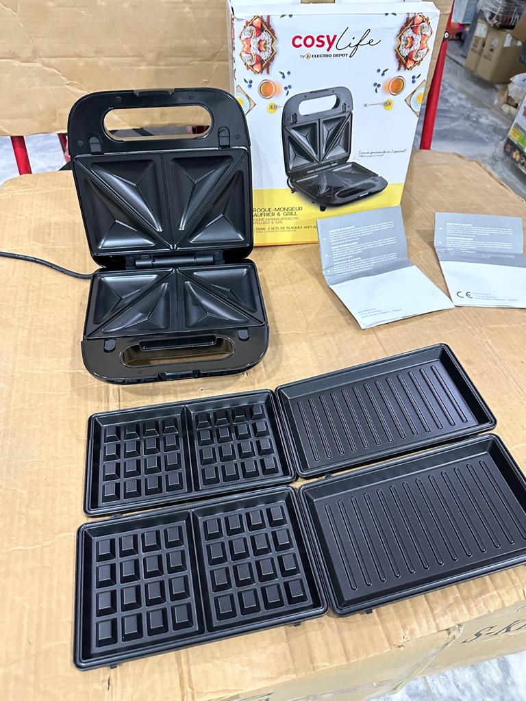 COSY Croque 3 in 1 Sandwich, Waffle & Grill Maker