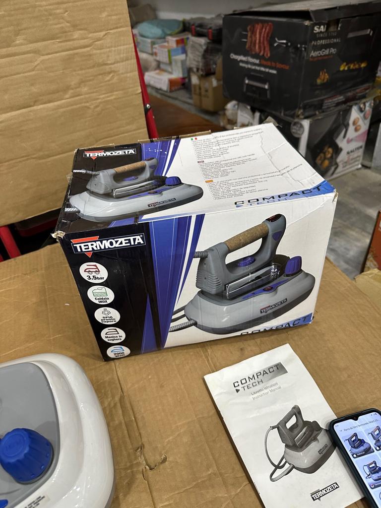 italy lot TERMOZETA 3.5 BAR STEAM IRON WITY crock HANDEL 2000WATT