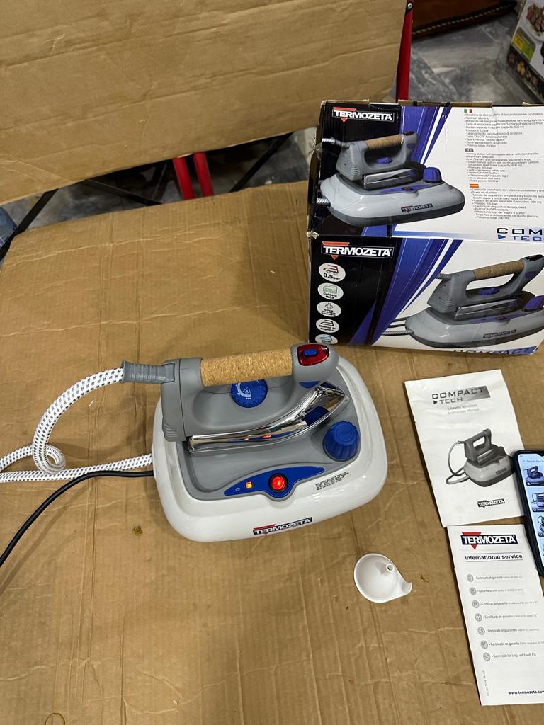 italy lot TERMOZETA 3.5 BAR STEAM IRON WITY crock HANDEL 2000WATT