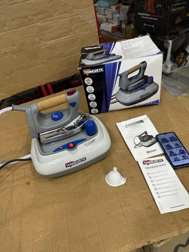 italy lot TERMOZETA 3.5 BAR STEAM IRON WITY crock HANDEL 2000WATT