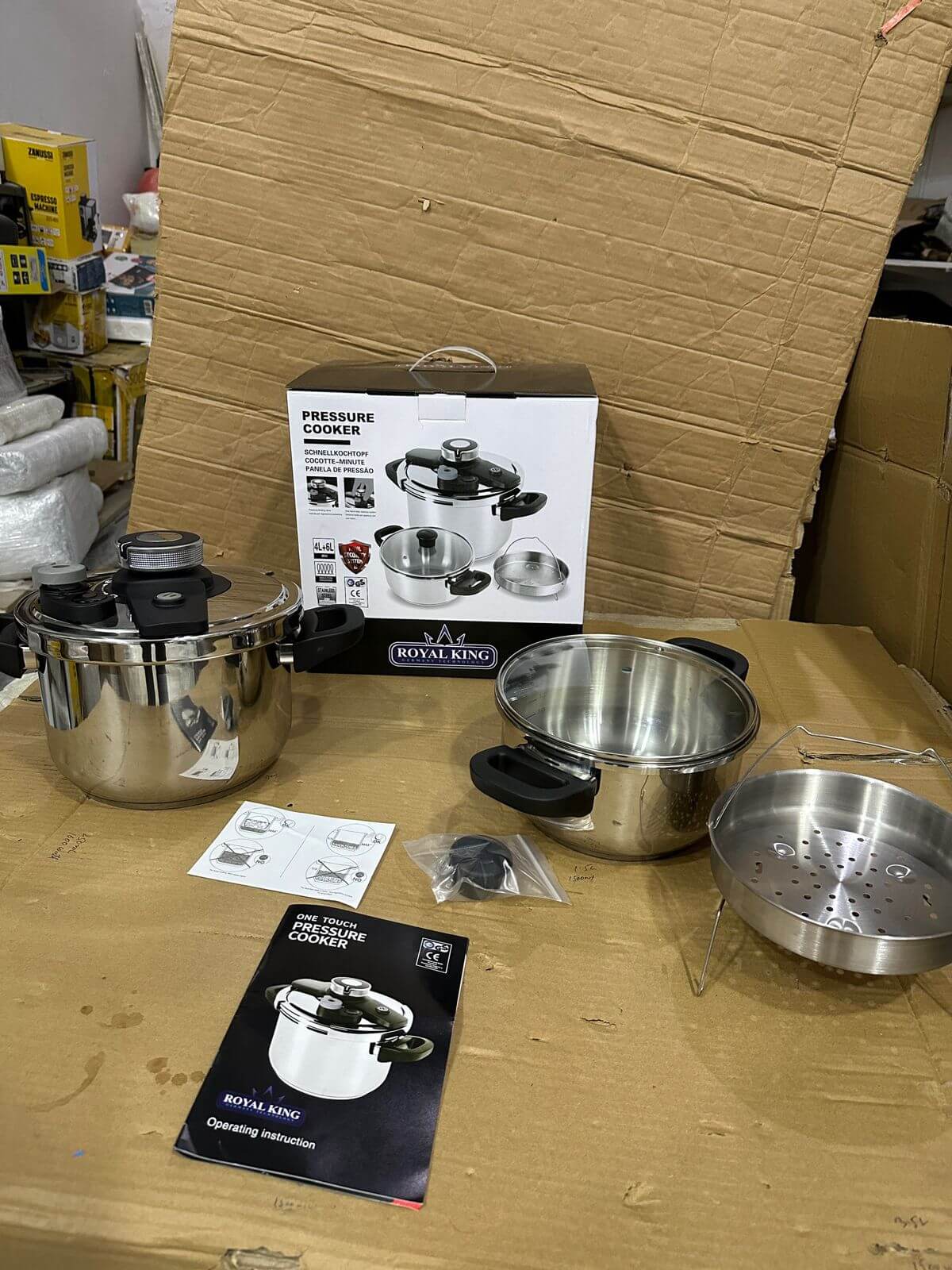 GERMANY Lot 3 in 1 ROYAL KING Pressure Cooker Top Quality