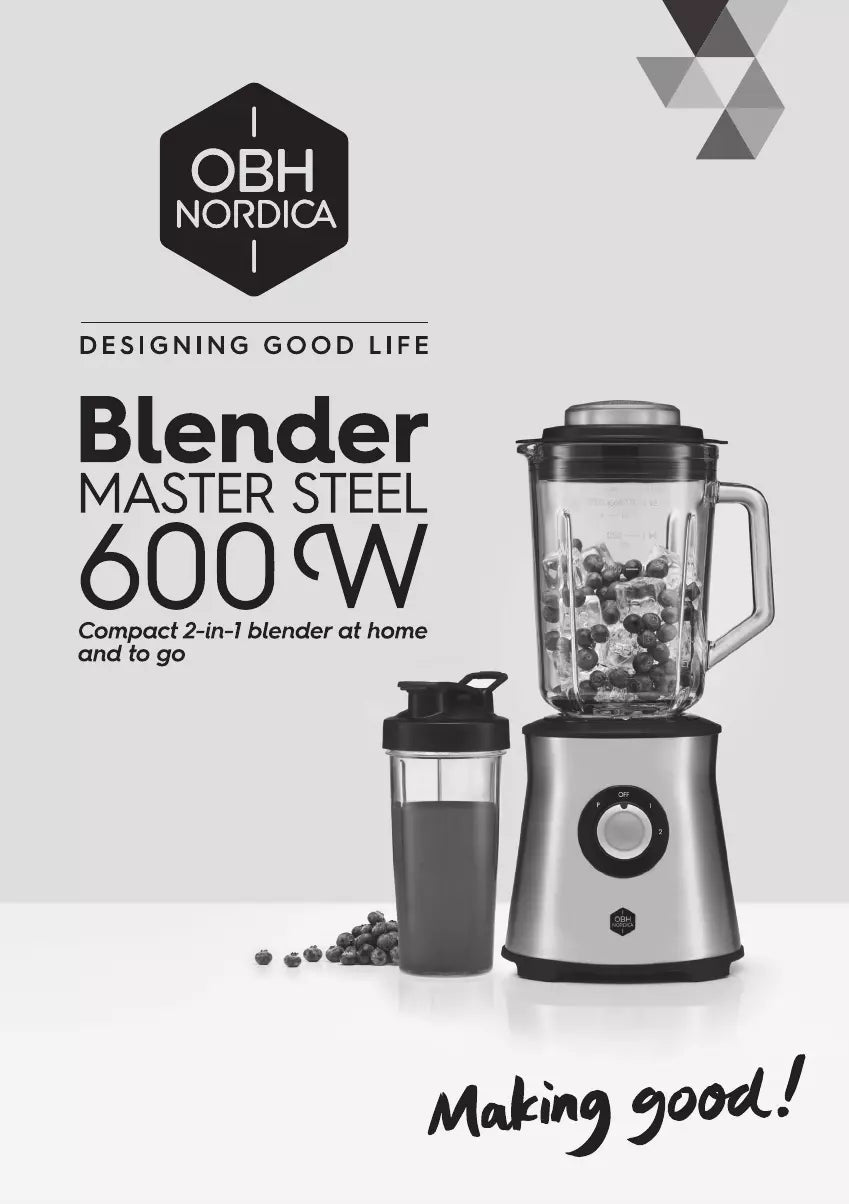 2 in 1 OBH Nordica Master Steel Hand Blender