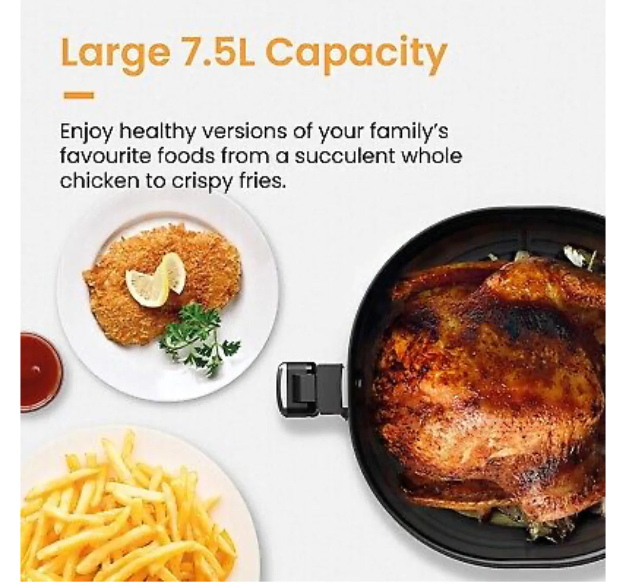 Pro Breeze Uk 7.5L Air Fryer with Food Stirring Paddle