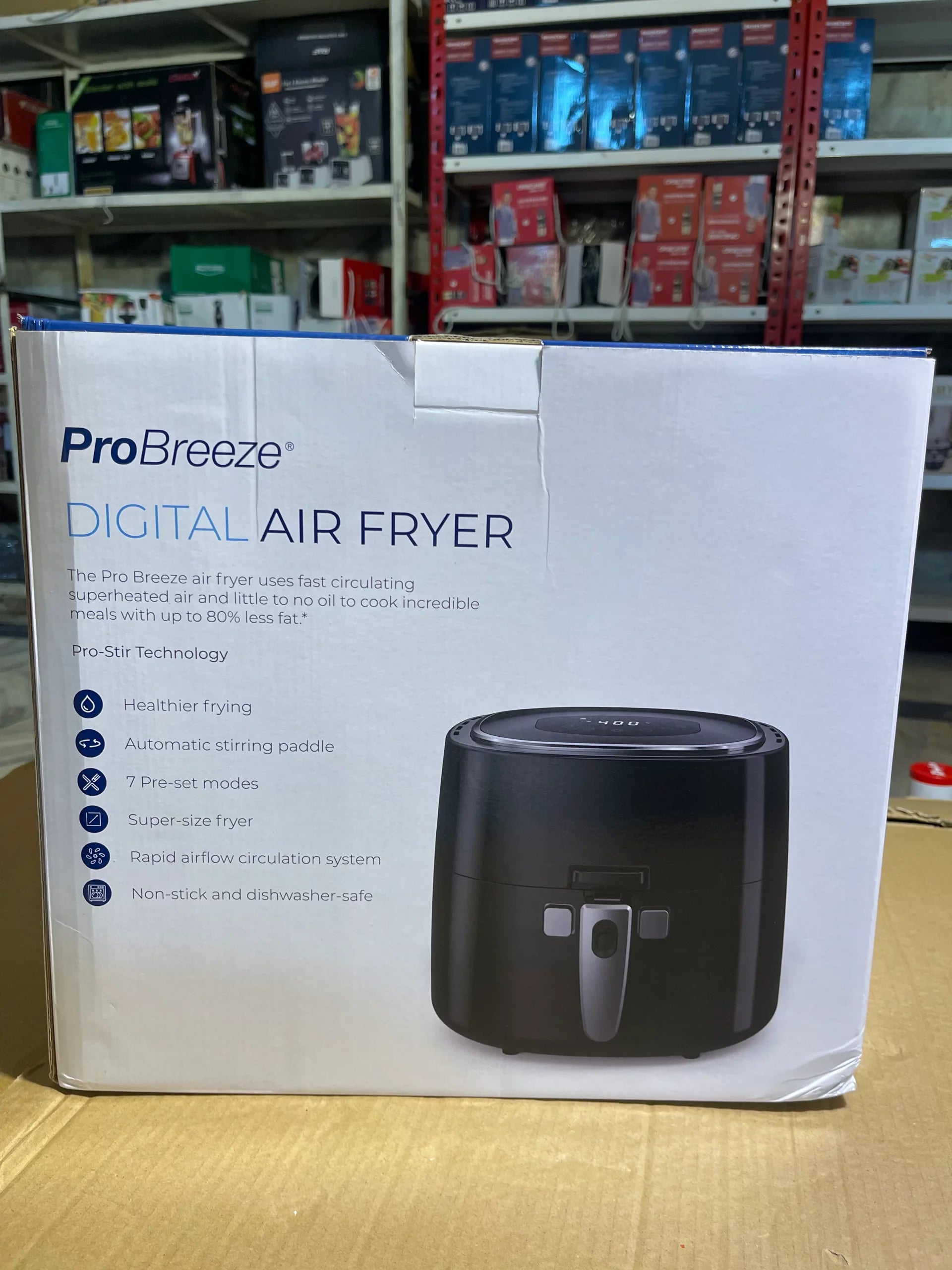 Pro Breeze Uk 7.5L Air Fryer with Food Stirring Paddle